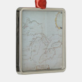 Karte der Great Lakes Ornament Aus Metall (Rechts)