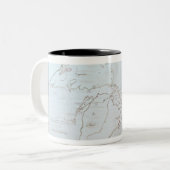 Karte der Great Lakes Zweifarbige Tasse (Vorderseite Links)