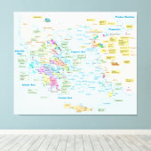 Karte der griechischen Ära mit englischen Bezeichn Leinwanddruck (Insitu (Holzboden))