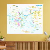 Karte der griechischen Ära mit englischen Bezeichn Leinwanddruck (Insitu (Wohnzimmer))
