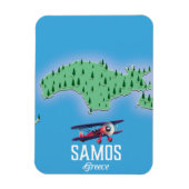 Karte der griechischen Insel Samos Magnet (Vertikal)