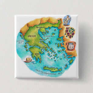 Karte der griechischen Inseln Button