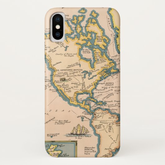 Karte der großen Abenteuer Case-Mate iPhone Hülle (Rückseite)