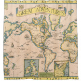 Karte der großen Abenteuer Duschvorhang (Vorderseite)