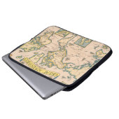 Karte der großen Abenteuer Laptopschutzhülle (Vorne Knopf)