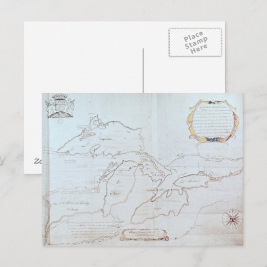 Karte der Großen Seen (Vorne/Hinten)