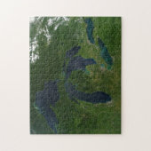 Karte der Großen Seen. Puzzle (Vertikal)