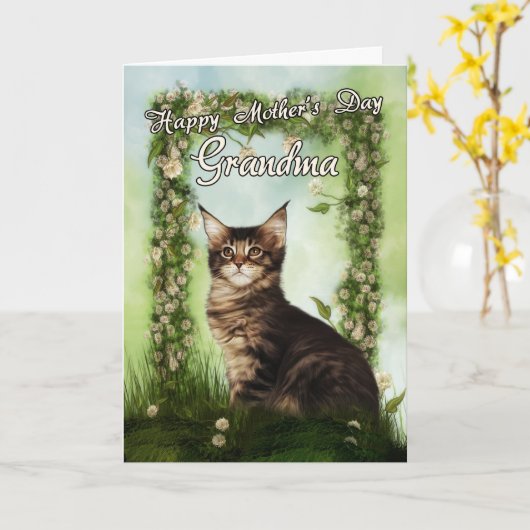 Karte der Großmutter-Mutter Tagesmit niedlicher (Gelbe Blume)