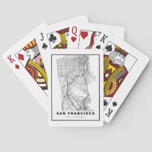 Karte der Halbinsel San Francisco Spielkarten