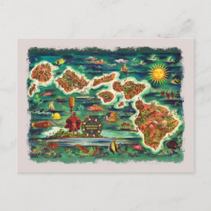 Karte der Hawaiianischen Inseln 1950