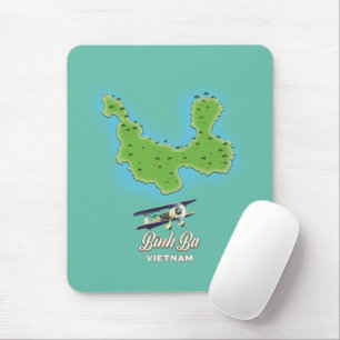 Karte der Insel Bình Ba Vietnam Karte Mousepad