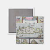 Karte der Insel Candia Magnet (Vorderseite/Rückseite)