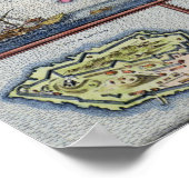 Karte der Insel Candia Poster (Ecke)