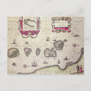 Karte der Insel Moluccan, eingraviert