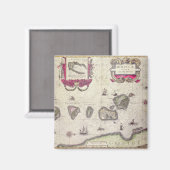 Karte der Insel Moluccan, eingraviert Magnet (Vorderseite/Rückseite)