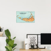 Karte der Insel Poster (Heimbüro)