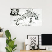 Karte der Insel Südpazifik, 1800 Poster (Heimbüro)