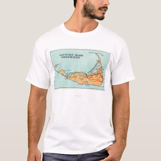 Karte der Insel T-Shirt (Vorderseite)