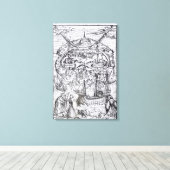 Karte der Insel Utopia, Buch frontispiece Leinwanddruck (Insitu (Holzboden))