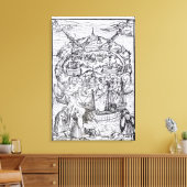 Karte der Insel Utopia, Buch frontispiece Leinwanddruck (Insitu (Wohnzimmer))