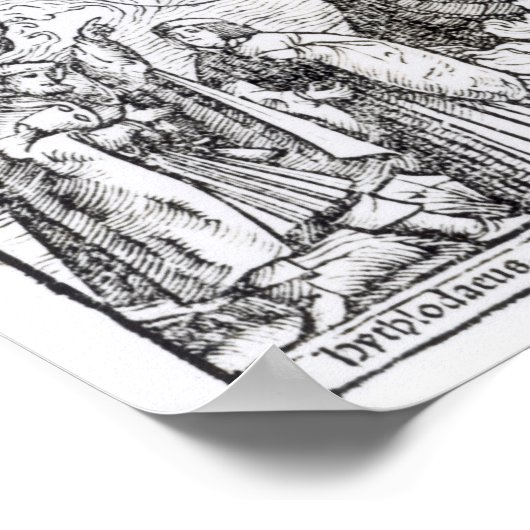 Karte der Insel Utopia, Buch frontispiece Poster (Ecke)