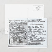 Karte der Insel Utopia mit ihrem Alphabet (Vorne/Hinten)
