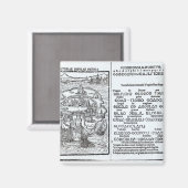 Karte der Insel Utopia mit ihrem Alphabet Magnet (Vorderseite/Rückseite)