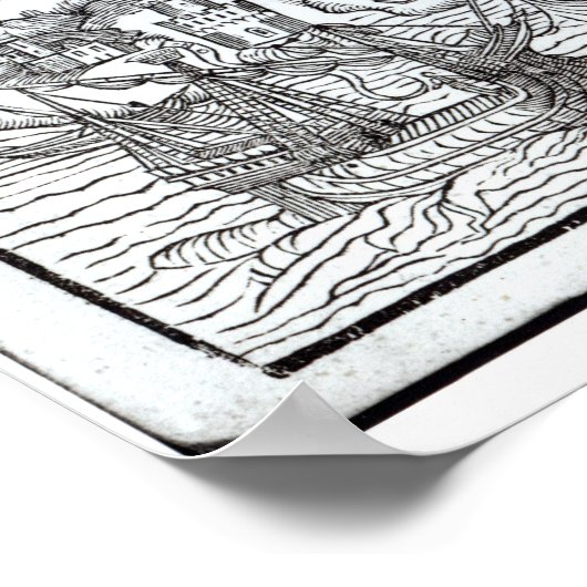 Karte der Insel Utopia mit ihrem Alphabet Poster (Ecke)