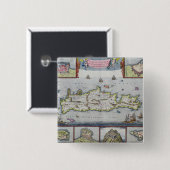 Karte der Insel von Candia Button (Vorne & Hinten)