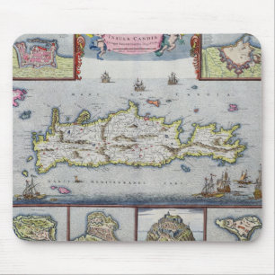 Karte der Insel von Candia Mousepad