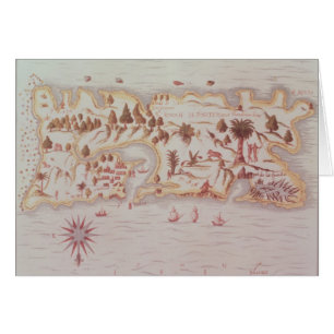 Karte der Insel von Puerto Rico, 1599