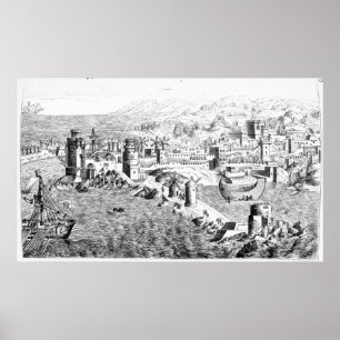 Karte der Insel von Rhodos Poster