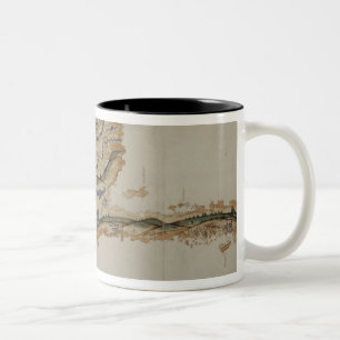 Karte der Insel von Santo Domingo Zweifarbige Tasse