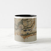 Karte der Insel von Santo Domingo Zweifarbige Tasse (Mittel)
