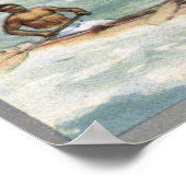 Karte der Inseln, Einheimische auf Kanuchen Poster (Ecke)