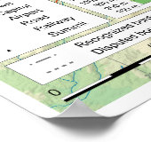 Karte der jugoslawischen serbischen Provinz Kosovo Poster (Ecke)