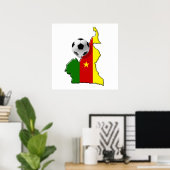 Karte der Kameruner Fußballgeschenke Poster (Heimbüro)