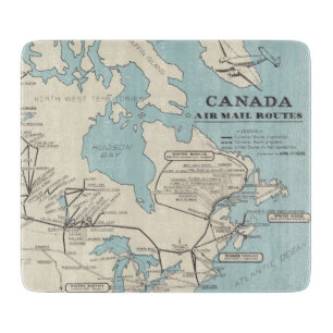Karte der Kanada- - Kanada-Luftpost-Wege Schneidebrett