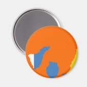 Karte der Kanarischen Inseln Magnet (Vorderseite/Rückseite)