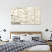 Karte der Karibik | 1715 Leinwanddruck (Insitu (Schlafzimmer))
