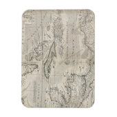 Karte der Karibik | 1715 Magnet (Vertikal)