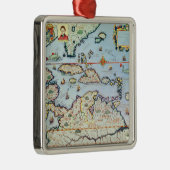 Karte der karibischen Inseln Ornament Aus Metall (Rechts)