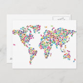 Karte der Katzen der Weltkarte (Vorne/Hinten)