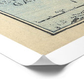 Karte der Klondyke aus einem Brettspiel 1897 Poster (Ecke)