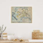 Karte der Klondyke aus einem Brettspiel 1897 Poster (Küche)