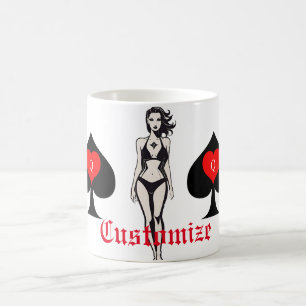 Karte der Königin der Pik Tarotkarte Thunder_Cove Kaffeetasse