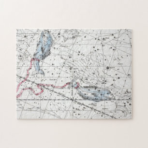 Karte der Konstellations-Platte XXII Puzzle