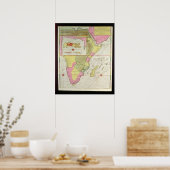 Karte der Länder Afrikas Poster (Küche)