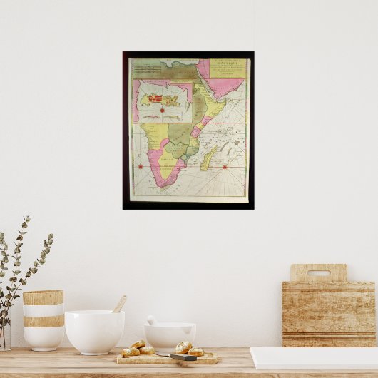 Karte der Länder Afrikas Poster (Küche)