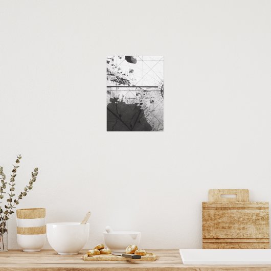 Karte der Länder Poster (Küche)